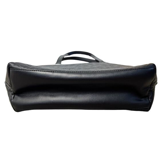 LOVE MOSCHINO Faux Leather Black Quilted Shoulder Purse Tote Bag Double Strap - Picture 8 of 12